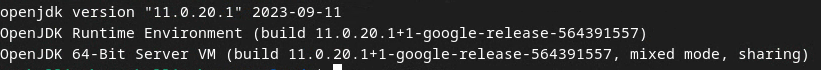 بررسی نسخه java jre با استفاده از `java --version`.