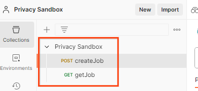 Koleksi yang diimpor Postman.