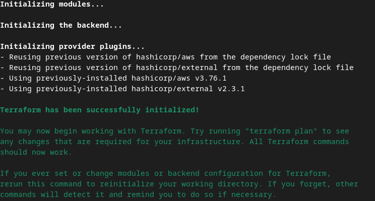 Terraform init
