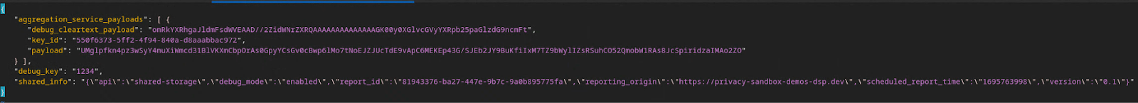 보고서 JSON 코드입니다.
