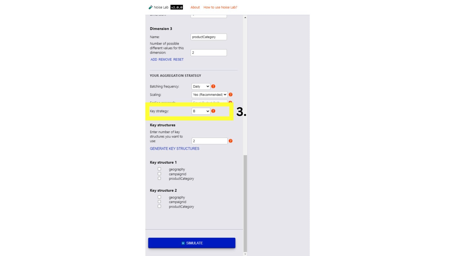 進階模式也是側欄「參數」部分的「主要策略」選項。