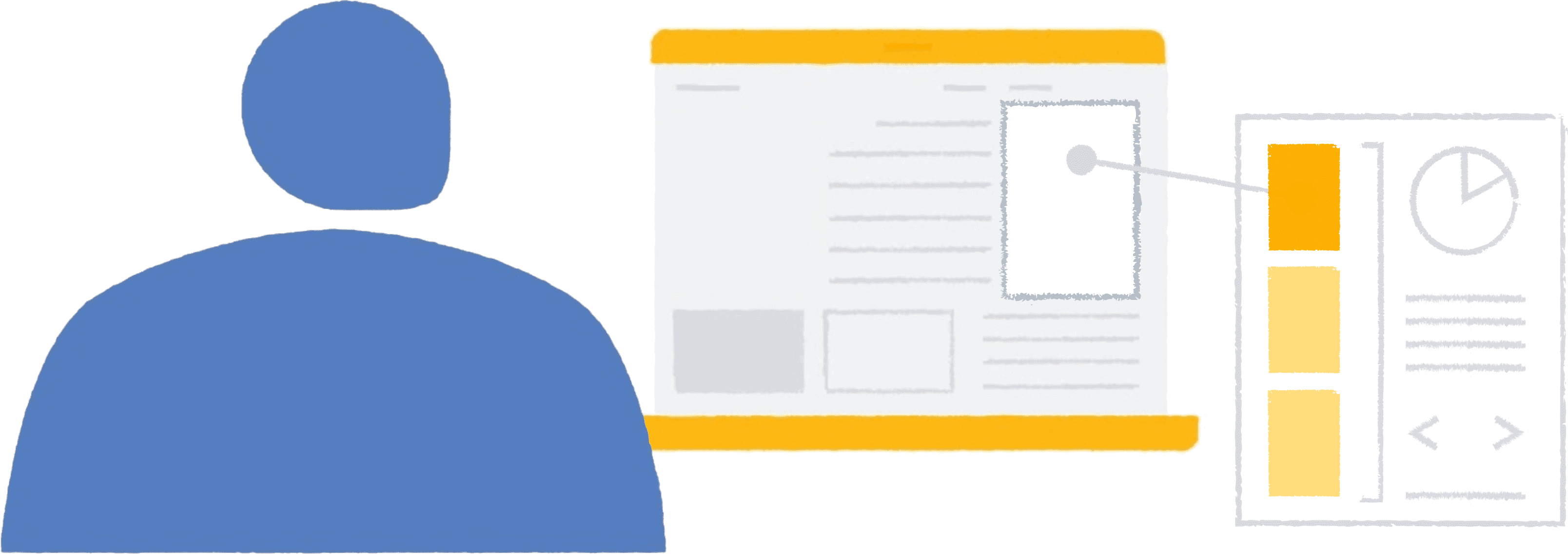 Một người xem trang web tin tức trong trình duyệt trên máy tính xách tay. Phiên đấu giá quảng cáo Protected Audience API được chạy để chọn một quảng cáo cho không gian quảng cáo có sẵn.