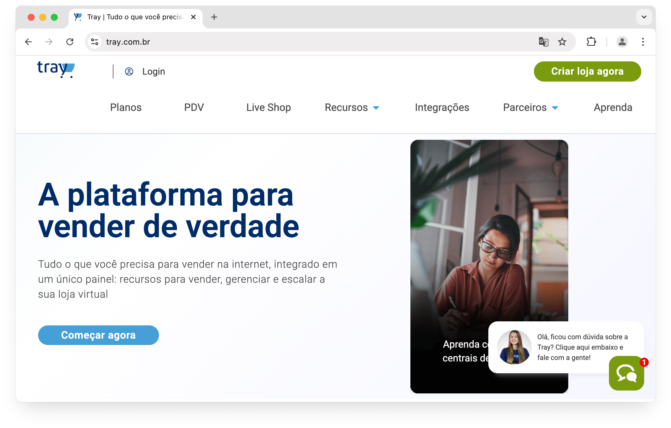 หน้าแรกของเว็บไซต์ tray.com.br